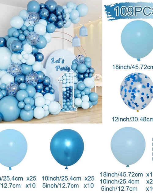 Load image into Gallery viewer, Blue White Balloon Garland Arch Kit 1St Birthday Party Decoration Kids Boy Baby Shower Globos Wedding Birthday Party Baloons
