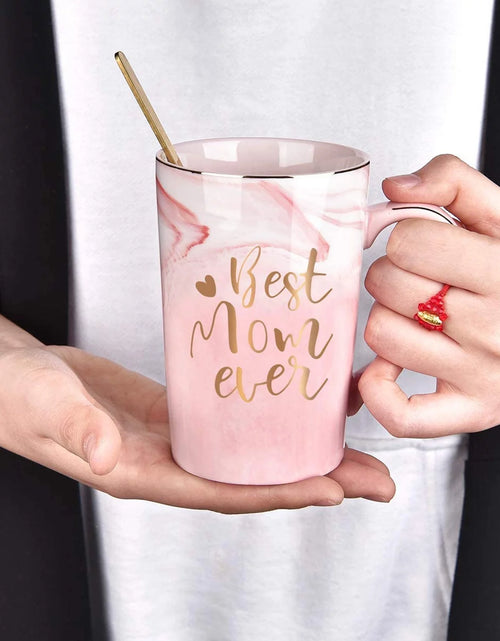 Load image into Gallery viewer, Gifts for Mom - Best Mom Ever Coffee Mug, Best Mom Gifts for Mothers Day, Birthday Gifts, Mother&#39;S Day Gifts, Christmas Gifts,  14 Fl Oz Pink Marble Coffee Mugs Ceramic Mug Tea Cup
