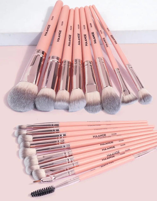 Load image into Gallery viewer, Spring Professional Makeup Brush Set, 18Pcs/Set Soft Bristled Makeup Brushes for Foundation, Powder, Concealer, Eye Shadow, Blush, Lip Balm, Portable Makeup Tools for Home and Travel, Great for Beginners, Brushes for Makeup, Mother&#39;S Day Gift
