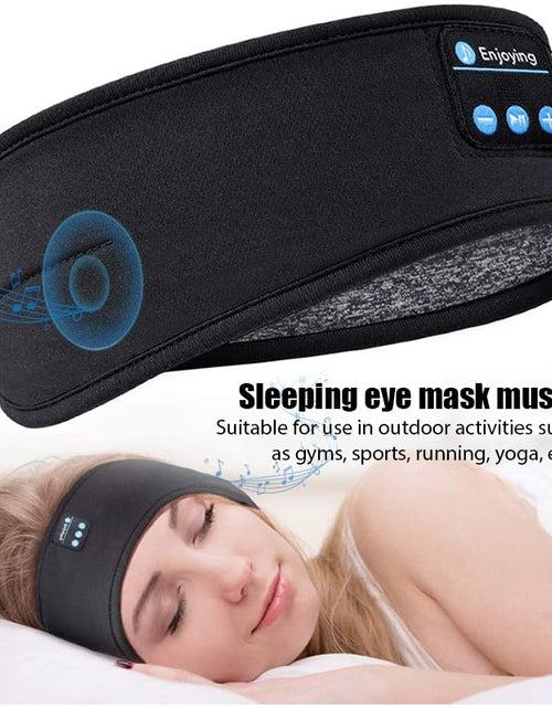 Load image into Gallery viewer, Wireless Bluetooth Sleeping Headphones Headband Thin Soft Elastic Comfortable Music Ear Phones Eye Mask For Side Sleeper Sports
