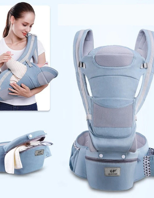 Load image into Gallery viewer, Newborn Ergonomic Baby Carrier Backpack Infant Baby Hipseat Carrier Front Facing Ergonomic Kangaroo Baby Wrap Sling Travel
