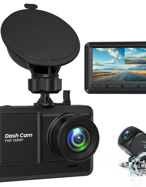 Load image into Gallery viewer, Dash Cam Front and Rear, Dash Cam 1080P Full HD with 2.45&quot; IPS Screen, Night Vision, WDR, Accident Lock, Loop Recording, Parking Monitor, SD Card NOT Included
