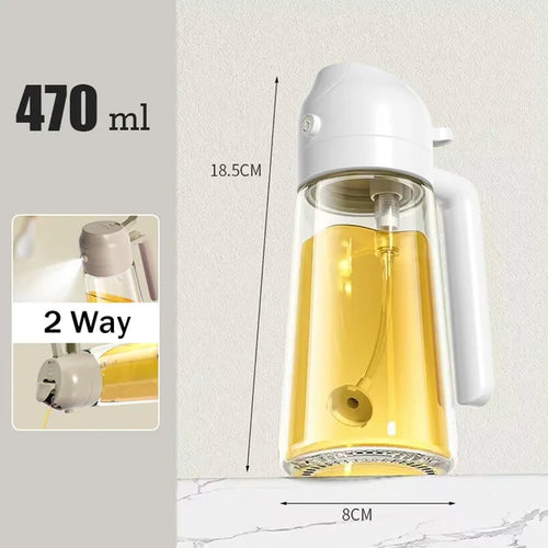 Load image into Gallery viewer, 2024 HOT 2 in 1 Oil Spray Bottle Multifunction Glass Oil Bottle for Cooking BBQ Oil Dispensers Sprayer Mister Kitchen Gadgets
