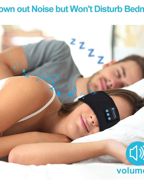 Load image into Gallery viewer, Wireless Bluetooth Sleeping Headphones Headband Thin Soft Elastic Comfortable Music Ear Phones Eye Mask For Side Sleeper Sports
