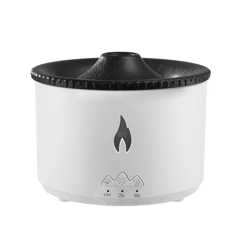 Home Desktop Flame Air Humidifier 360ML Aroma Diffuser Lava Volcano Design Flame Effect Fragrance Machine