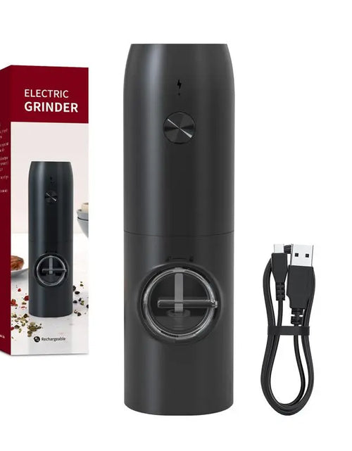 Load image into Gallery viewer, Electric Salt &amp; Pepper Grinder Set, USB Rechargeable/Battery Powered Household Seasoning Grinder with Light, Portable Handheld Spices Grinder for Kitchen, Mother&#39;S Day Gift, Seasoning Organizer, Seasoning Utensils, Kitchen Supplies &amp; Utensils, No Battery
