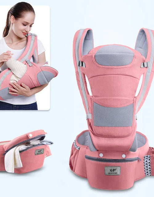 Load image into Gallery viewer, Newborn Ergonomic Baby Carrier Backpack Infant Baby Hipseat Carrier Front Facing Ergonomic Kangaroo Baby Wrap Sling Travel
