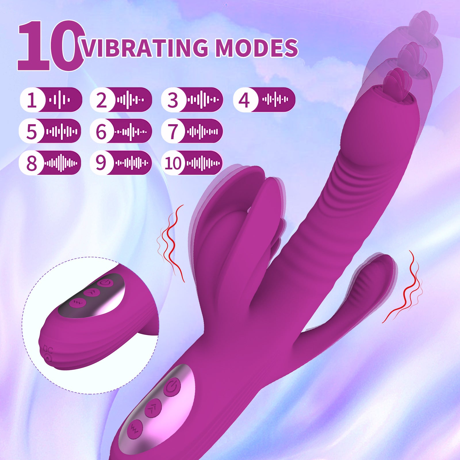 Retractable Swing Heating Vibrator Women's Tool