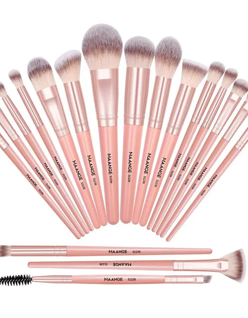 Load image into Gallery viewer, Spring Professional Makeup Brush Set, 18Pcs/Set Soft Bristled Makeup Brushes for Foundation, Powder, Concealer, Eye Shadow, Blush, Lip Balm, Portable Makeup Tools for Home and Travel, Great for Beginners, Brushes for Makeup, Mother&#39;S Day Gift
