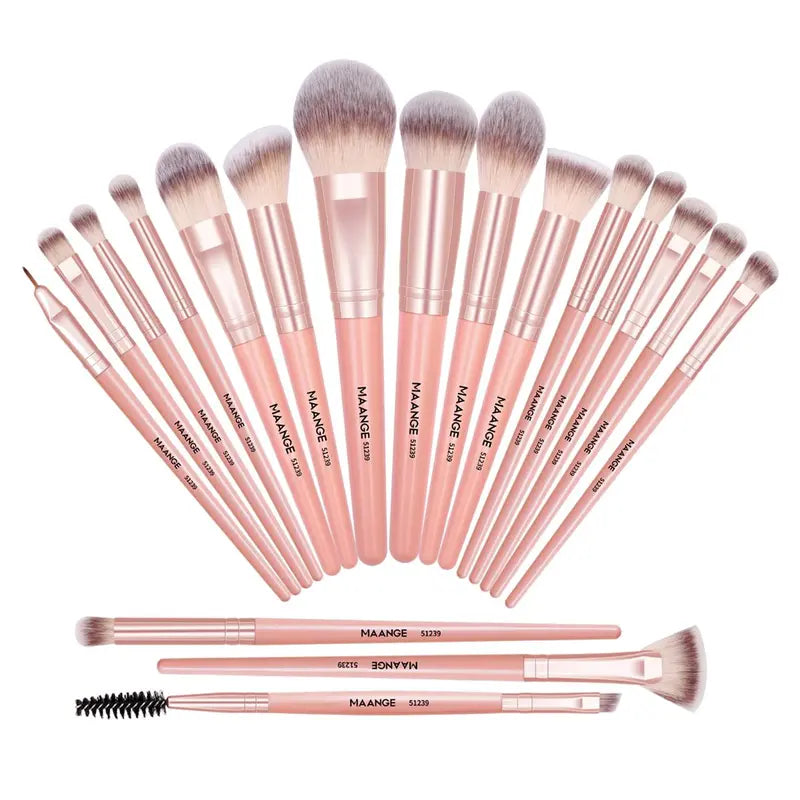 Spring Professional Makeup Brush Set, 18Pcs/Set Soft Bristled Makeup Brushes for Foundation, Powder, Concealer, Eye Shadow, Blush, Lip Balm, Portable Makeup Tools for Home and Travel, Great for Beginners, Brushes for Makeup, Mother'S Day Gift