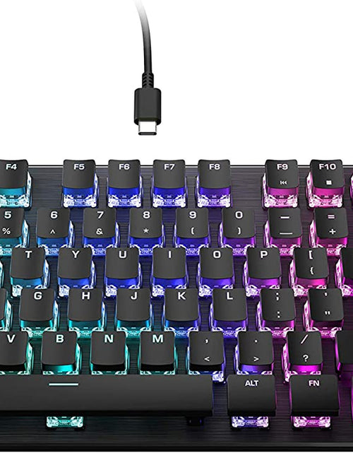 Load image into Gallery viewer, Vulcan TKL Mechanical PC Tactile Gaming Keyboard, Compact, Tenkeyless, Titan Switch Optical, RGB AIMO Lighting, Anodized Aluminum Top Plate, Detachable USB-C Cable, Low Profile Design, Black
