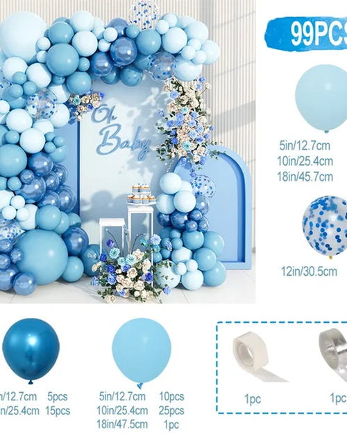 Load image into Gallery viewer, Blue White Balloon Garland Arch Kit 1St Birthday Party Decoration Kids Boy Baby Shower Globos Wedding Birthday Party Baloons
