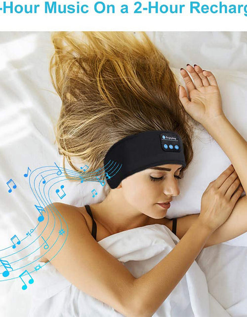 Load image into Gallery viewer, Wireless Bluetooth Sleeping Headphones Headband Thin Soft Elastic Comfortable Music Ear Phones Eye Mask For Side Sleeper Sports
