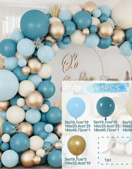 Load image into Gallery viewer, Blue White Balloon Garland Arch Kit 1St Birthday Party Decoration Kids Boy Baby Shower Globos Wedding Birthday Party Baloons
