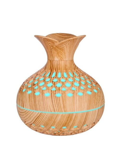 Load image into Gallery viewer, Wood Grain Mini Vase Air Humidifier USB Electric Ultrasonic Water Aroma Essential Oil Diffuser Home Room Fragrance Air Purifier
