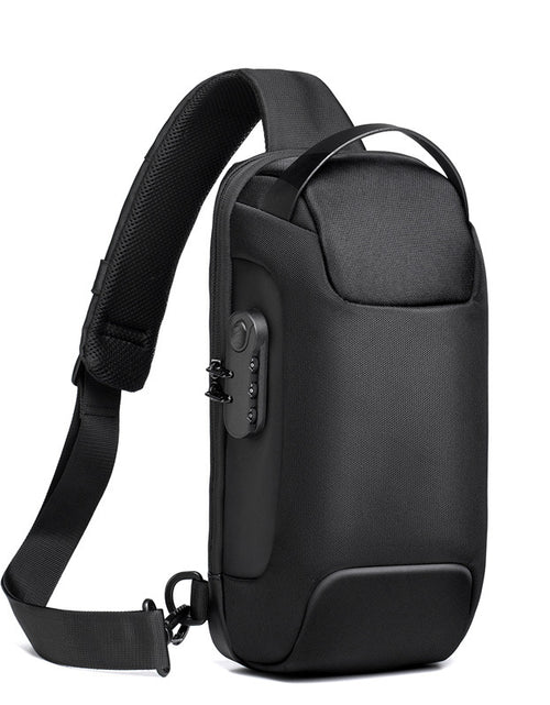 Load image into Gallery viewer, Waterproof USB Anti-theft Bag Men Oxford Crossbody Shoulder Bag Sling Multifunction Short Travel Messenger Chest Pack
