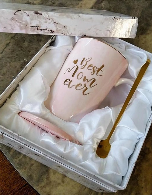 Load image into Gallery viewer, Gifts for Mom - Best Mom Ever Coffee Mug, Best Mom Gifts for Mothers Day, Birthday Gifts, Mother&#39;S Day Gifts, Christmas Gifts,  14 Fl Oz Pink Marble Coffee Mugs Ceramic Mug Tea Cup
