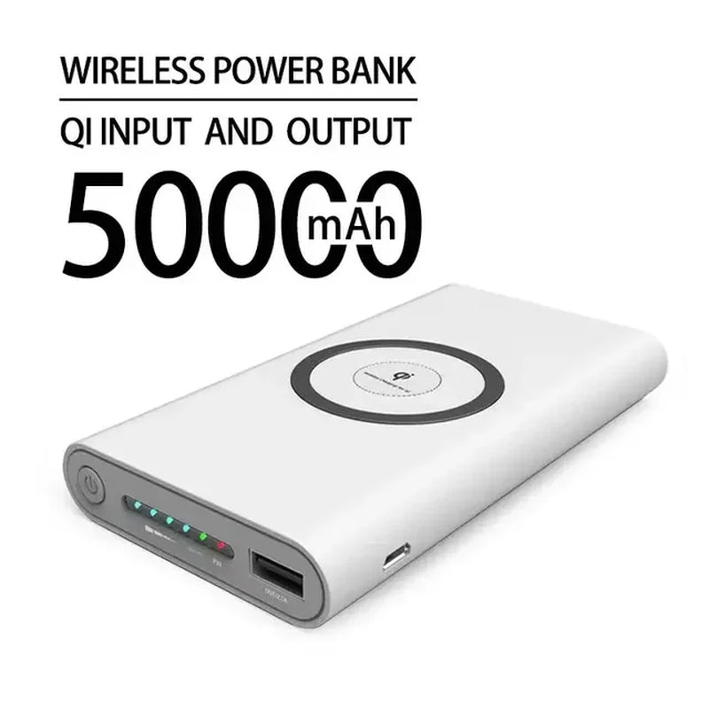 200000Mah Wireless Powerbank Portable Charger Twoway Wireless Fast Charging Powerbank Charger Type-C External Battery for Iphone