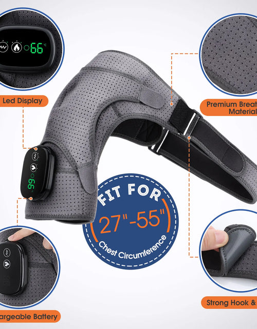 Load image into Gallery viewer, Electric Heating Shoulder Massager Vibration Massage Shoulder Brace Support Belt Arthritis Relief Fatigue Shoulder Massage
