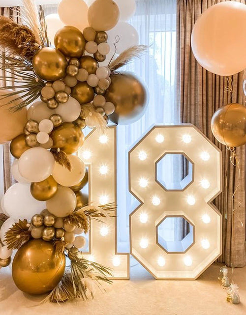 Load image into Gallery viewer, Giant Figure Balloon Filling Box with Lights 1St Birthday Balloon Number 18 30 40 50 Balloon Frame Wedding Decor Baby Shower
