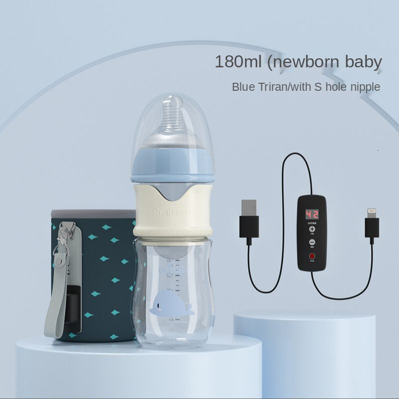 Baby Bottles# USB Insulation Baby Bottle Warmer Three Materials of Glass Plastic Ppsudrop Resistant Constant Temperature Quick Flush Milk Wate 230714