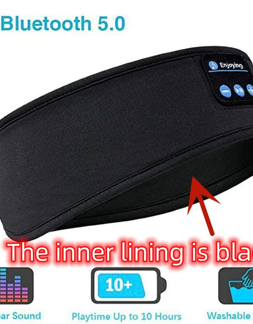 Load image into Gallery viewer, Wireless Bluetooth Sleeping Headphones Headband Thin Soft Elastic Comfortable Music Ear Phones Eye Mask For Side Sleeper Sports
