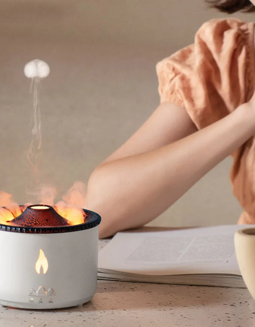 Load image into Gallery viewer, Home Desktop Flame Air Humidifier 360ML Aroma Diffuser Lava Volcano Design Flame Effect Fragrance Machine
