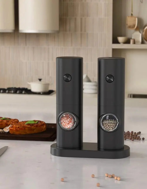 Load image into Gallery viewer, Electric Salt &amp; Pepper Grinder Set, USB Rechargeable/Battery Powered Household Seasoning Grinder with Light, Portable Handheld Spices Grinder for Kitchen, Mother&#39;S Day Gift, Seasoning Organizer, Seasoning Utensils, Kitchen Supplies &amp; Utensils, No Battery
