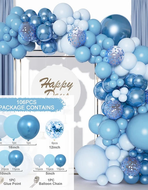 Load image into Gallery viewer, Blue White Balloon Garland Arch Kit 1St Birthday Party Decoration Kids Boy Baby Shower Globos Wedding Birthday Party Baloons
