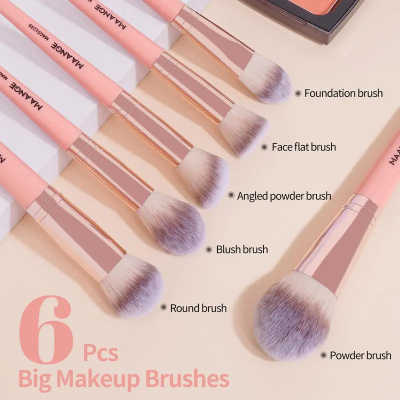 Spring Professional Makeup Brush Set, 18Pcs/Set Soft Bristled Makeup Brushes for Foundation, Powder, Concealer, Eye Shadow, Blush, Lip Balm, Portable Makeup Tools for Home and Travel, Great for Beginners, Brushes for Makeup, Mother'S Day Gift