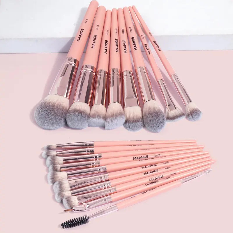 Spring Professional Makeup Brush Set, 18Pcs/Set Soft Bristled Makeup Brushes for Foundation, Powder, Concealer, Eye Shadow, Blush, Lip Balm, Portable Makeup Tools for Home and Travel, Great for Beginners, Brushes for Makeup, Mother'S Day Gift