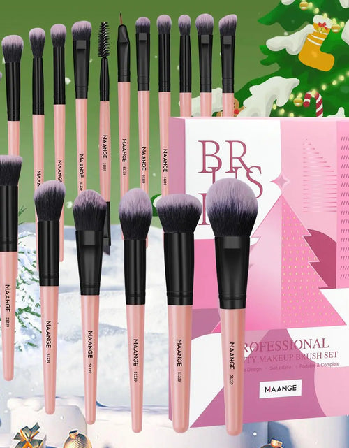 Load image into Gallery viewer, Spring Professional Makeup Brush Set, 18Pcs/Set Soft Bristled Makeup Brushes for Foundation, Powder, Concealer, Eye Shadow, Blush, Lip Balm, Portable Makeup Tools for Home and Travel, Great for Beginners, Brushes for Makeup, Mother&#39;S Day Gift
