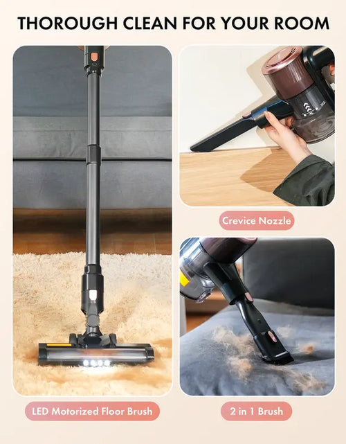 Load image into Gallery viewer, Homeika Cordless Vacuum Cleaner, 28Kpa Powerful Suction, 380W Strong Brushless Motor with 8 in 1 Lightweight Stick Vacuum Cleaner with 50 Min Runtime Detachable Battery for Pet Hair &amp; Carpet
