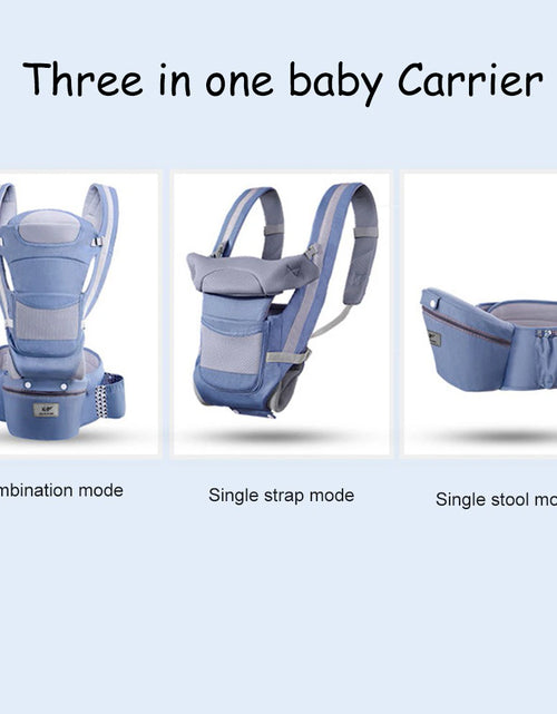 Load image into Gallery viewer, Newborn Ergonomic Baby Carrier Backpack Infant Baby Hipseat Carrier Front Facing Ergonomic Kangaroo Baby Wrap Sling Travel
